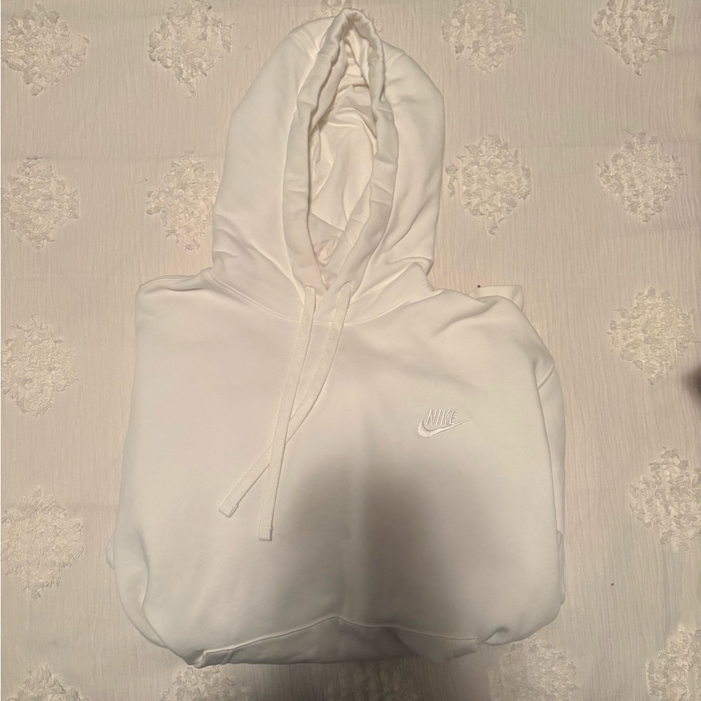 White on white nike hoodie